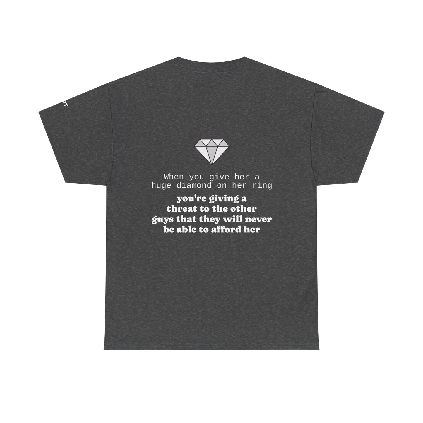 When you give her a huge diamond on her ring, you're giving a threat to the other guys that they will never be able to afford her - The Voice