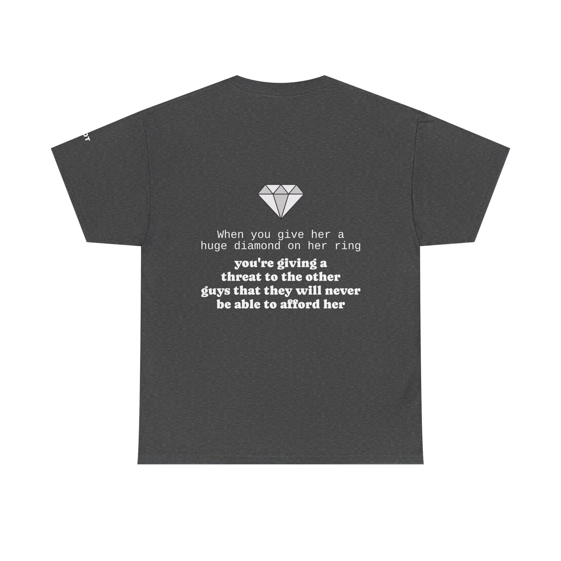 When you give her a huge diamond on her ring, you're giving a threat to the other guys that they will never be able to afford her - The Voice